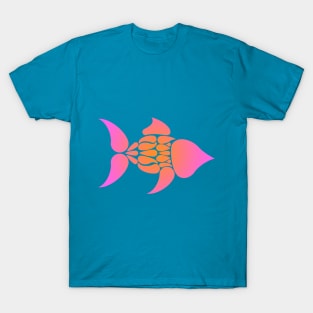Pink & Orange Tropical Fish T-Shirt